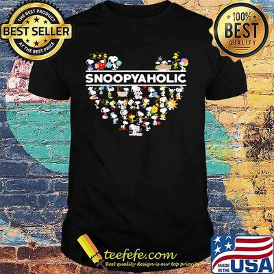 Official snoopy aholic heart shirt