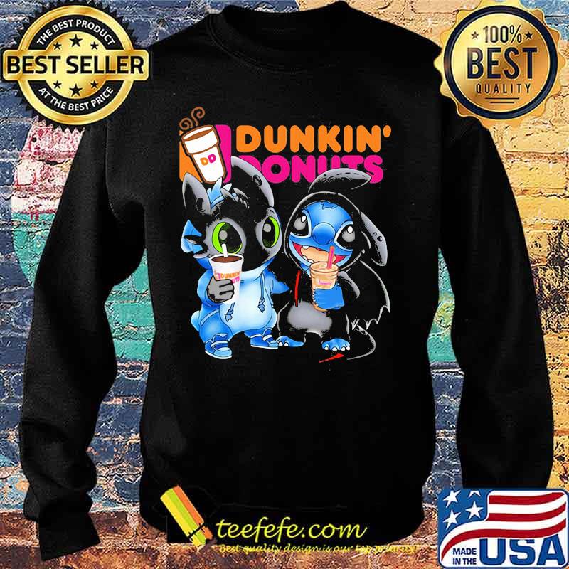 Official Stitch and toothless hug Dunkin Donuts s Sweater Official Stitch and toothless hug Dunkin Donuts s Sweater