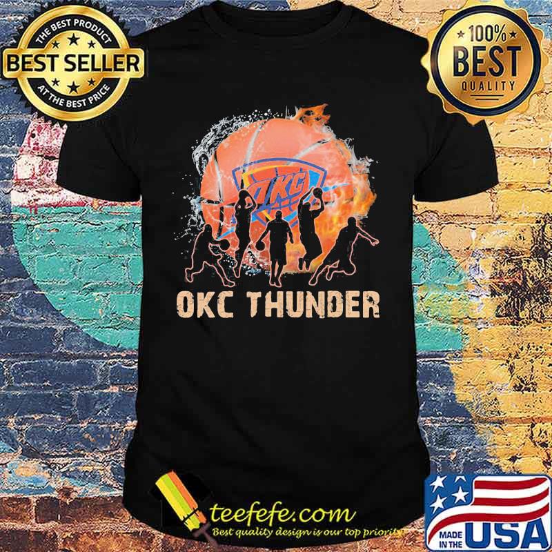 Okc thunder basketball water and fire shirt