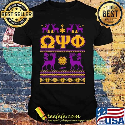 Omega psi phi deer ugly christmas shirt