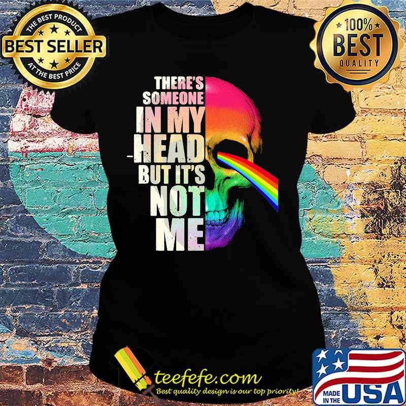 Pink floyd band skull there's someone in my head but it's not me lgbt s Ladies tee Pink floyd band skull there's someone in my head but it's not me lgbt s Ladies tee