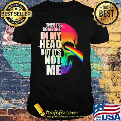 Pink floyd band skull there's someone in my head but it's not me lgbt shirt