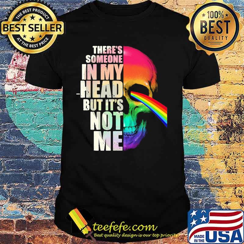Pink floyd band skull there's someone in my head but it's not me lgbt shirt