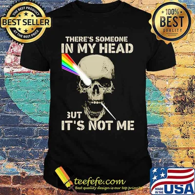 Pink floyd band skull there's someone in my head but it's not me shirt