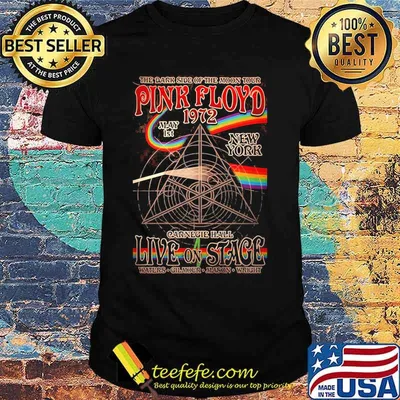 Pink floyd band the dark side of the moon tour 1972 live on stage shirt