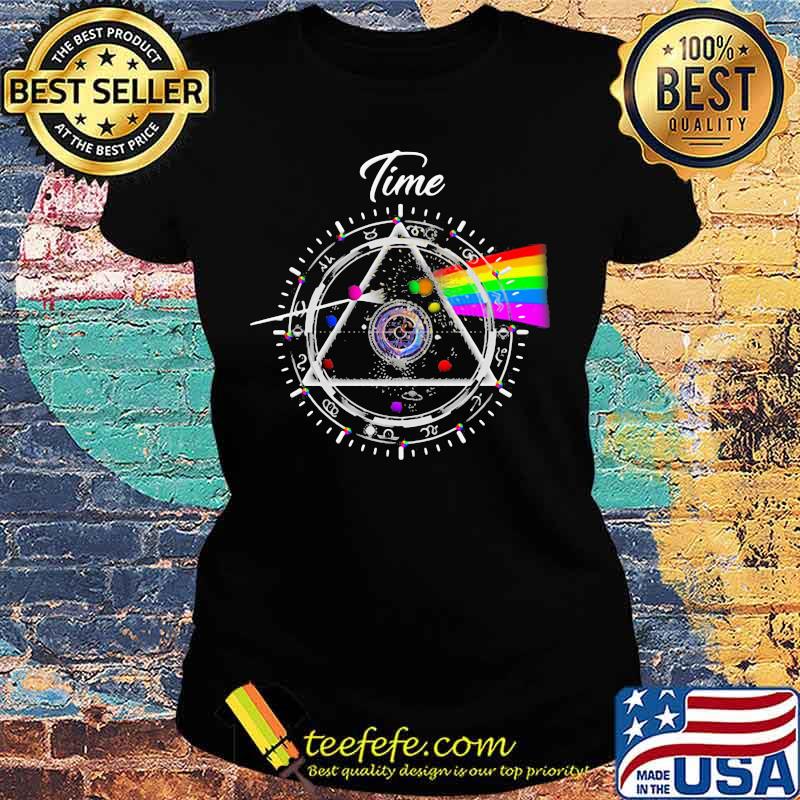 Pink floyd band time rainbow s Ladies tee Pink floyd band time rainbow s Ladies tee
