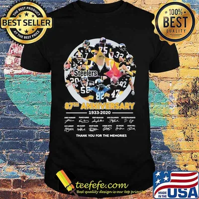 Pittsburgh steelers 87th anniversary 1933 2020 thank for the memories signatures shirt