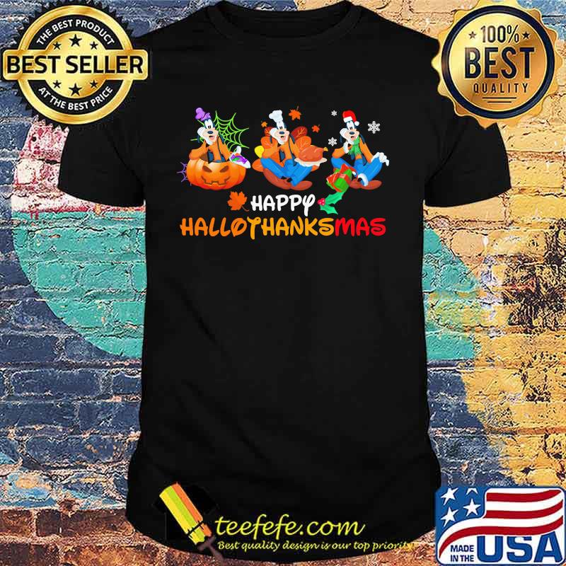 Pluto happy hallothanksmas halloween thanksgiving christmas shirt