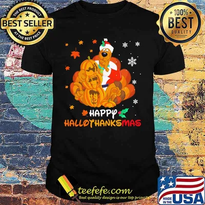Pluto happy hallothanksmas halloween thanksgiving christmas shirt