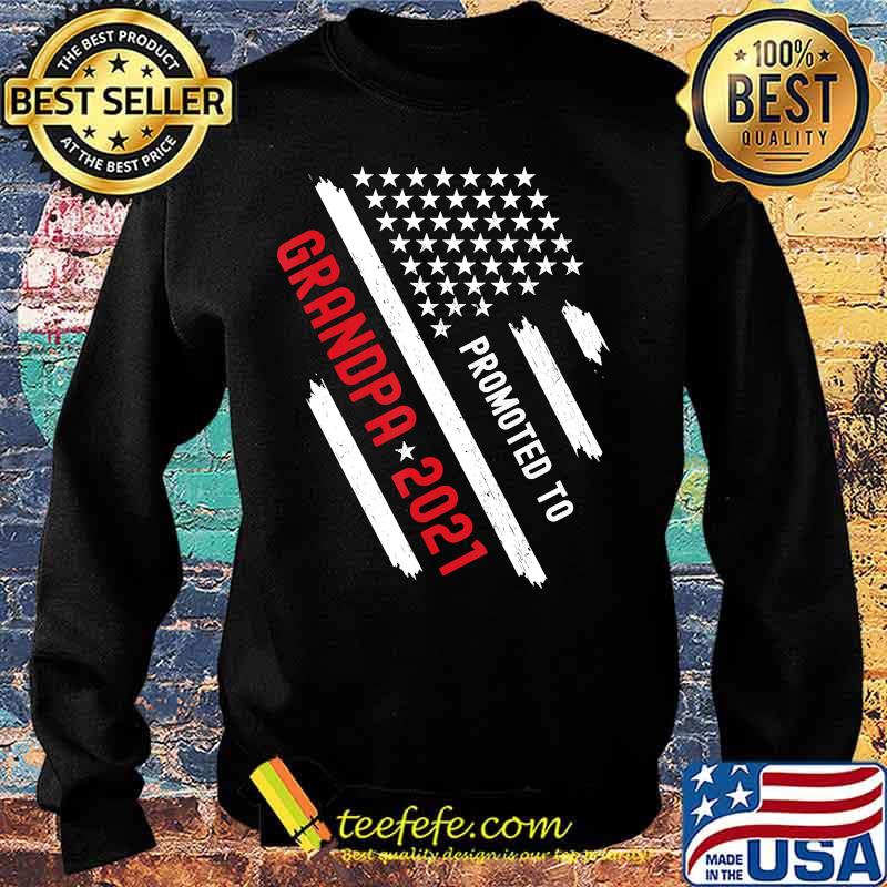 Promoted to grandpa 2021 line red american flag s Sweater Promoted to grandpa 2021 line red american flag s Sweater