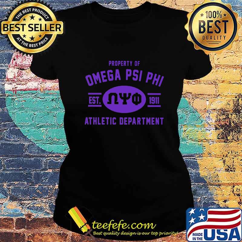 Property of omega psi phi deer since 1911 athletic department s Ladies tee Property of omega psi phi deer since 1911 athletic department s Ladies tee