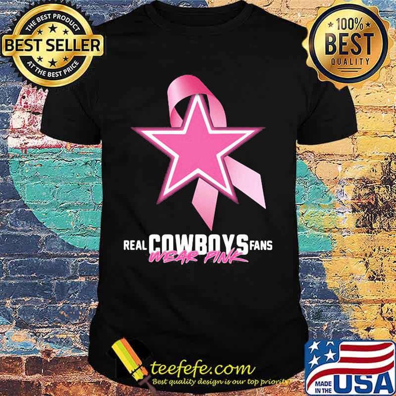 Real Cowboys fans wear pink cancer awareness shirt