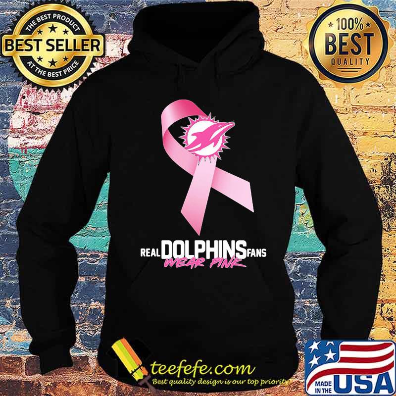 Real Dolphins fans wear pink cancer awareness s Hoodie Real Dolphins fans wear pink cancer awareness s Hoodie