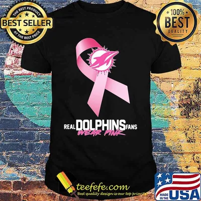 Real Dolphins fans wear pink cancer awareness shirt