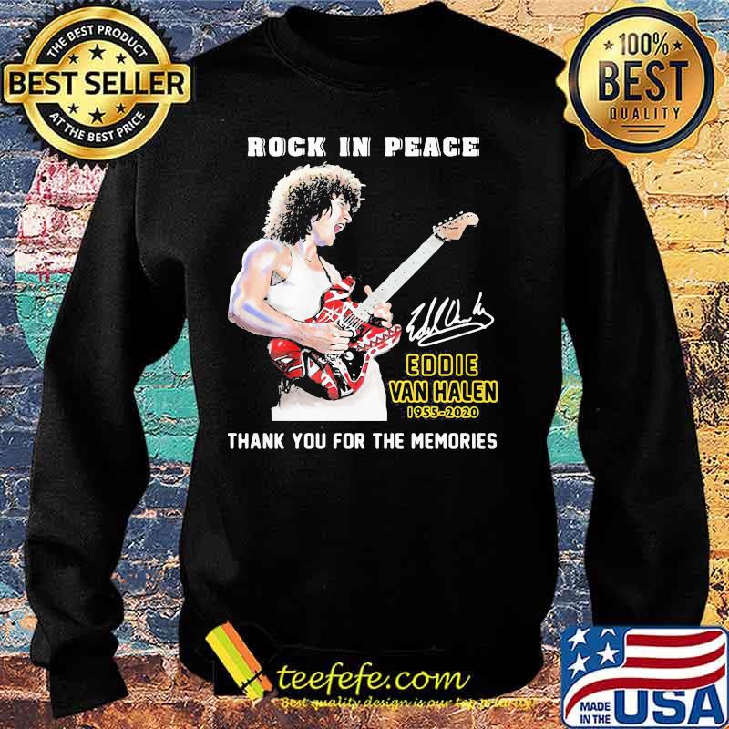 Rock in peace eddie van halen 1955 2020 thank for the memories signature s Sweater Rock in peace eddie van halen 1955 2020 thank for the memories signature s Sweater