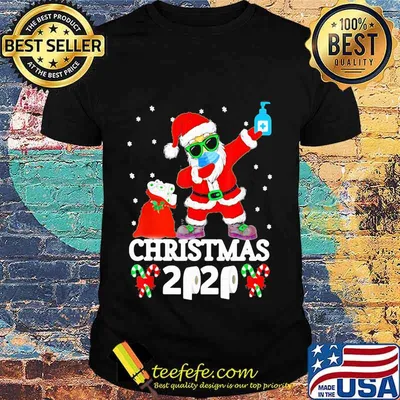 Santa wear mask covid 19 christmas 2020 shirt