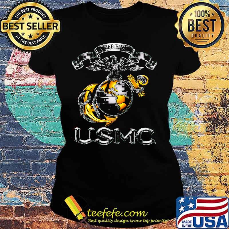 Semper fidelis usmc marine logo s Ladies tee Semper fidelis usmc marine logo s Ladies tee