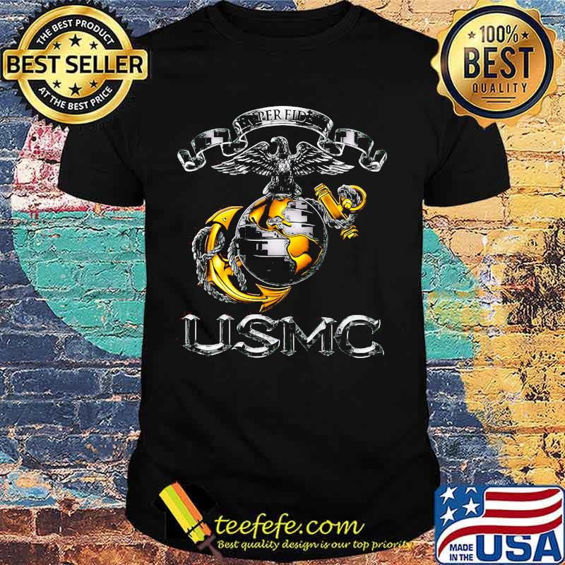 Semper fidelis usmc marine logo shirt