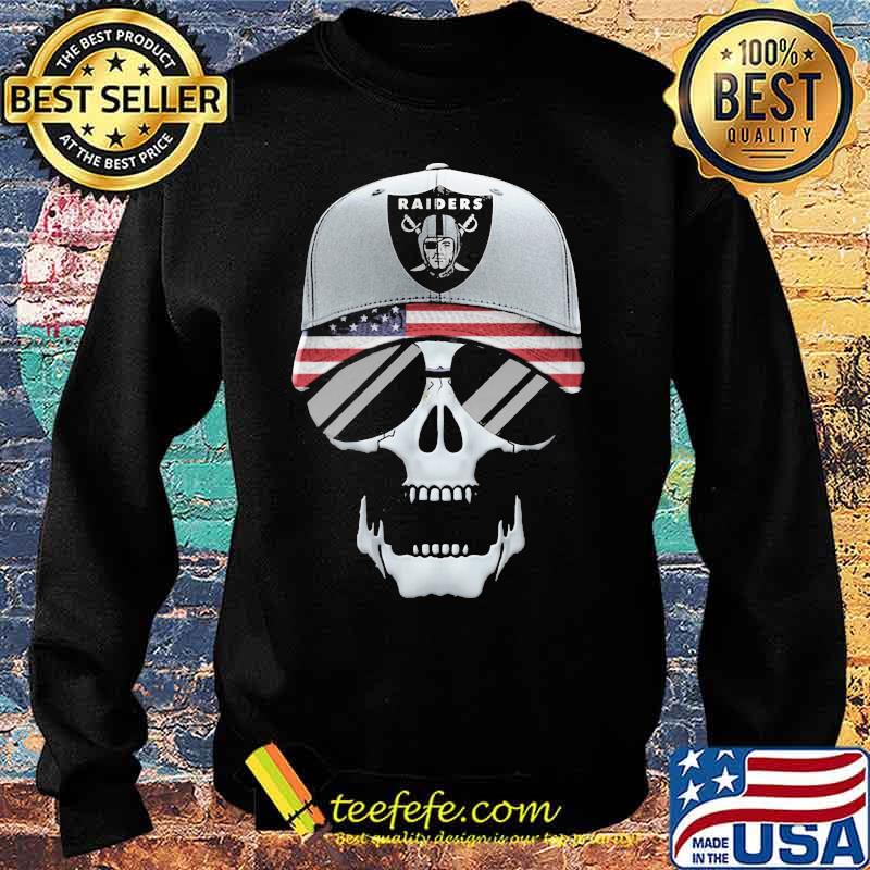 Skull oklahoma raiders logo american flag s Sweater Skull oklahoma raiders logo american flag s Sweater