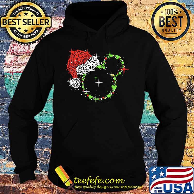 Sleeve christmas mickey hat santa s Hoodie Sleeve christmas mickey hat santa s Hoodie