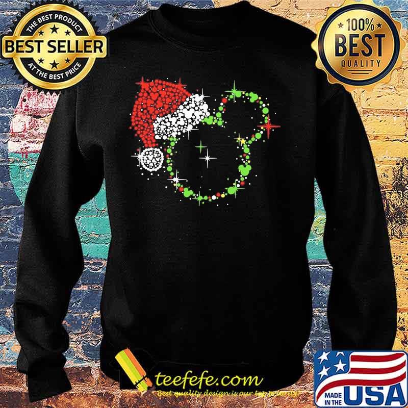 Sleeve christmas mickey hat santa s Sweater Sleeve christmas mickey hat santa s Sweater