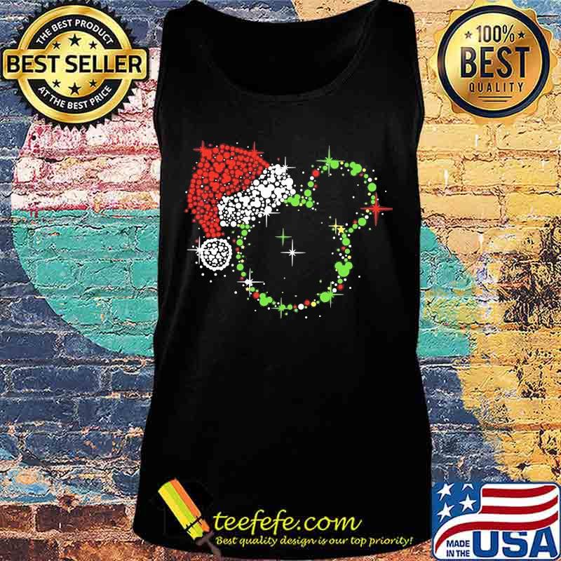 Sleeve christmas mickey hat santa s Tank top Sleeve christmas mickey hat santa s Tank top