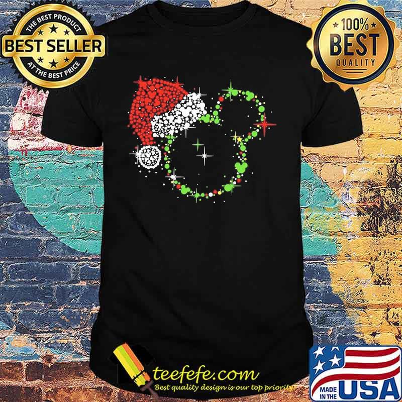 Sleeve christmas mickey hat santa shirt Sleeve christmas mickey hat santa shirt