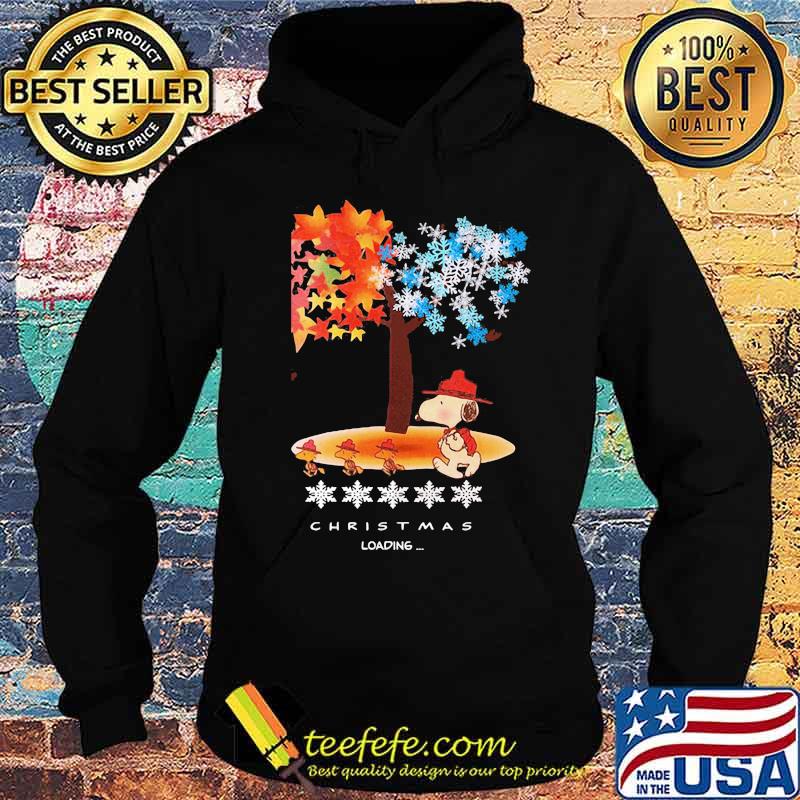 Snoopy and woodstock fall leaves snowflakes tree merry christmas loading s Hoodie Snoopy and woodstock fall leaves snowflakes tree merry christmas loading s Hoodie