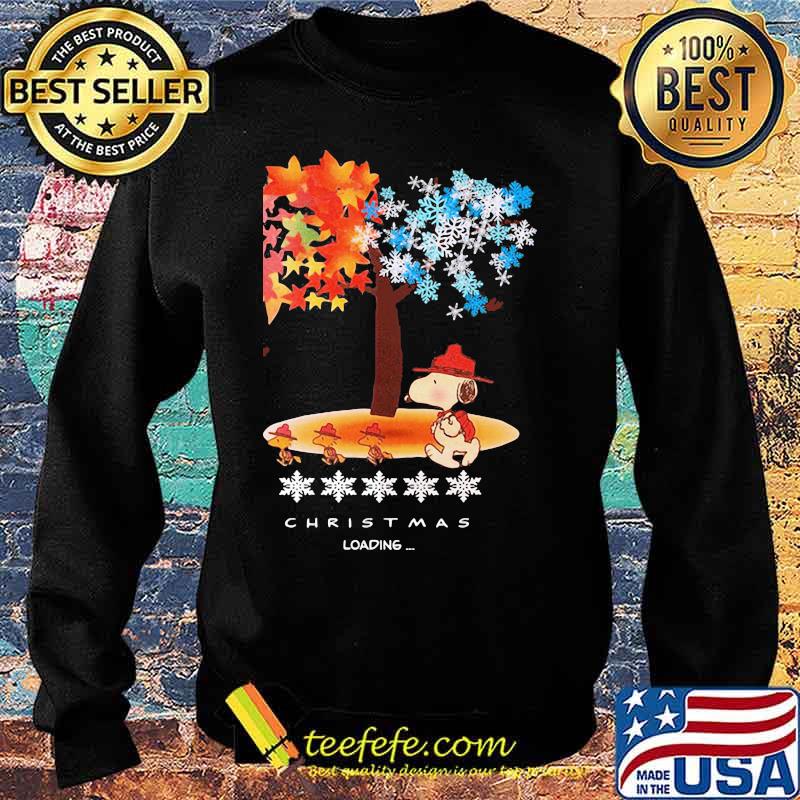 Snoopy and woodstock fall leaves snowflakes tree merry christmas loading s Sweater Snoopy and woodstock fall leaves snowflakes tree merry christmas loading s Sweater