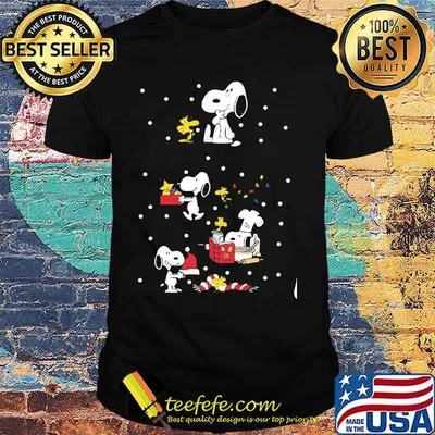 Snoopy and woodstock merry christmas shirt