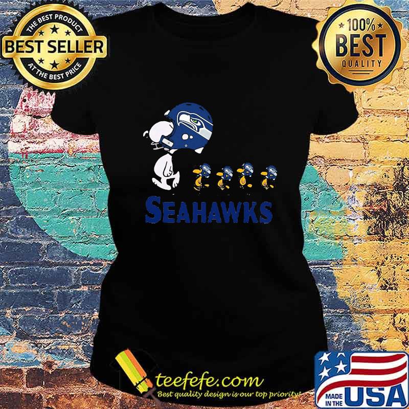 Snoopy and woodstock seattle seahawks s Ladies tee Snoopy and woodstock seattle seahawks s Ladies tee