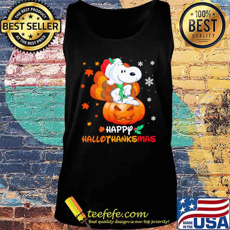 Snoopy happy hallothanksmas halloween thanksgiving christmas s Tank top Snoopy happy hallothanksmas halloween thanksgiving christmas s Tank top