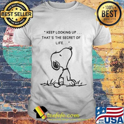 Snoopy keep looking up that's the secret of life shirt