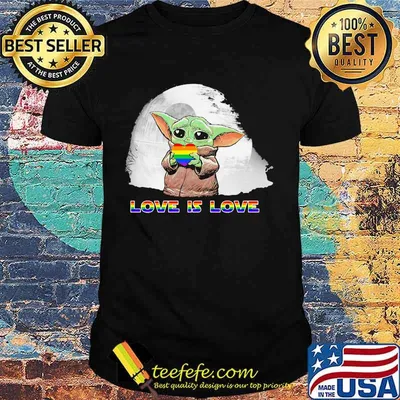 Star wars baby yoda love is love lgbt shirt