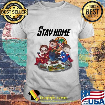 Stay home marvel heroes supernatural shirt