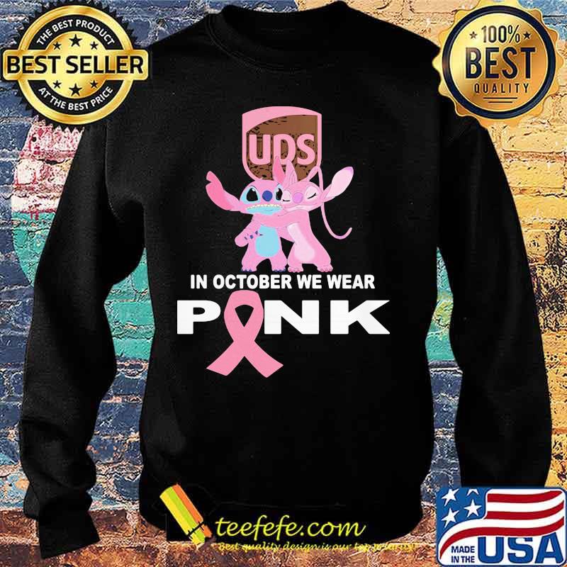 Stitch and girlfriend ups in october we wear pink breast cancer awareness s Sweater Stitch and girlfriend ups in october we wear pink breast cancer awareness s Sweater