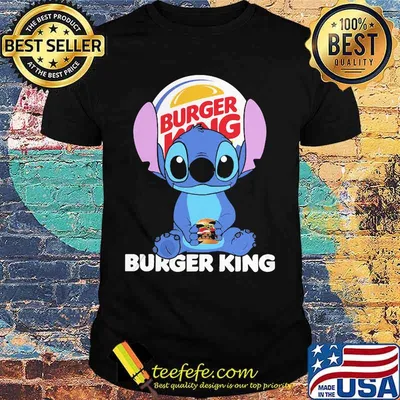 Stitch burger king logo shirt