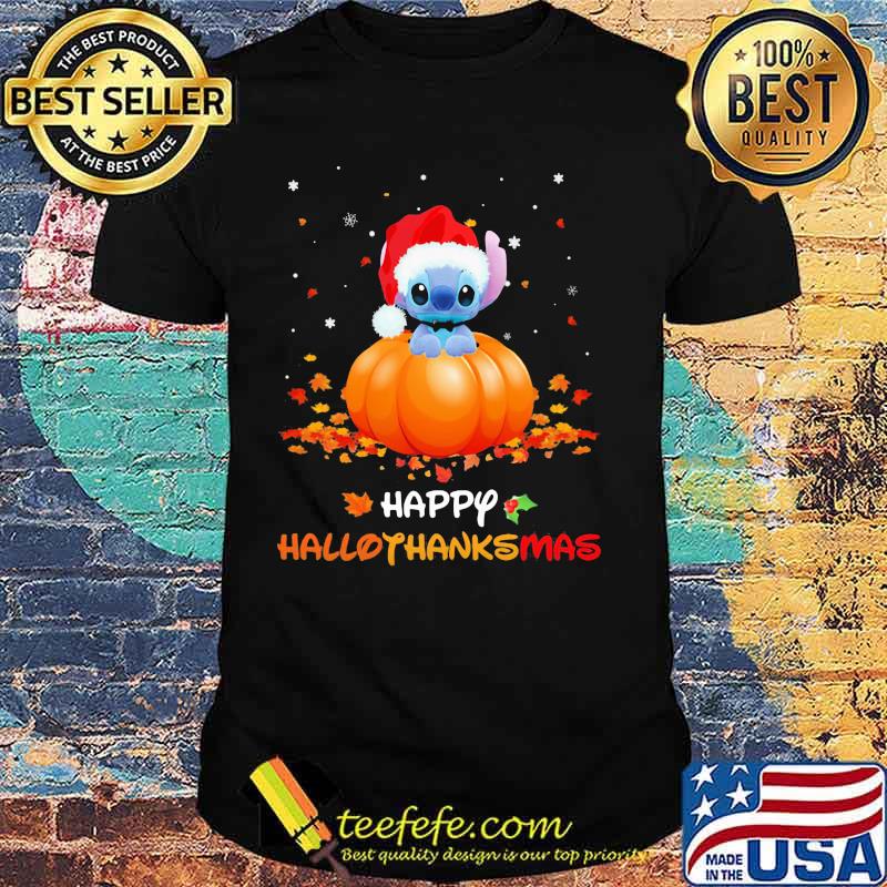 Stitch happy haloo thanks mas Halloween Christmas shirt Stitch happy haloo thanks mas Halloween Christmas shirt