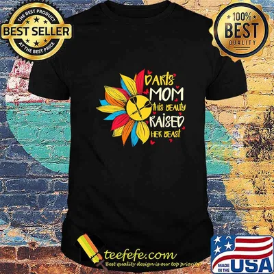 Sunflower darts mom this beauty raised her beast butterflies shirt