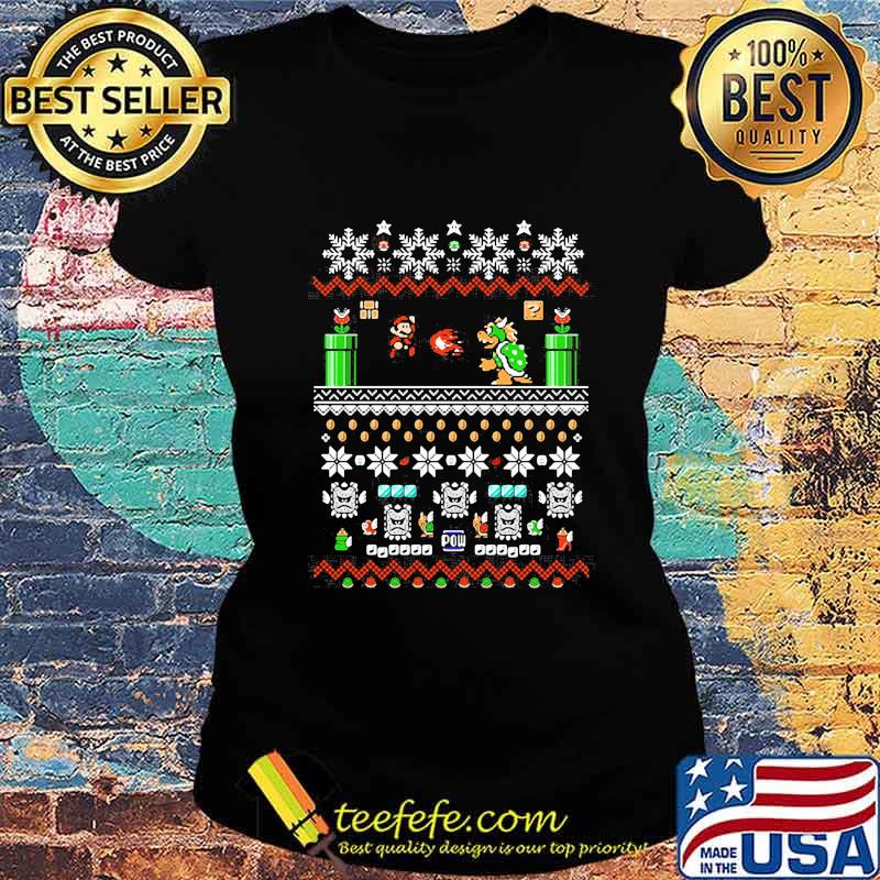 Super mario bros ugly christmas s Ladies tee Super mario bros ugly christmas s Ladies tee