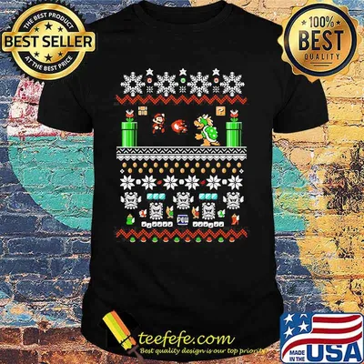 Super mario bros ugly christmas shirt