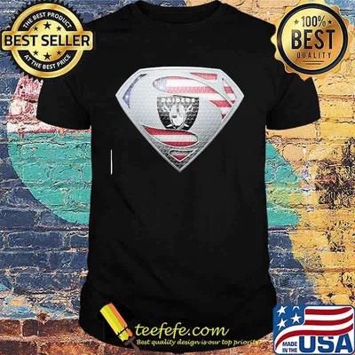 Superman oakland raiders american flag shirt