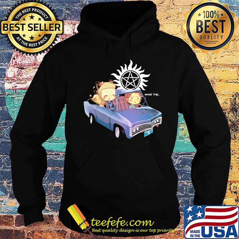 Supernatural dean winchester sam winchester chibi riding car what the s Hoodie Supernatural dean winchester sam winchester chibi riding car what the s Hoodie