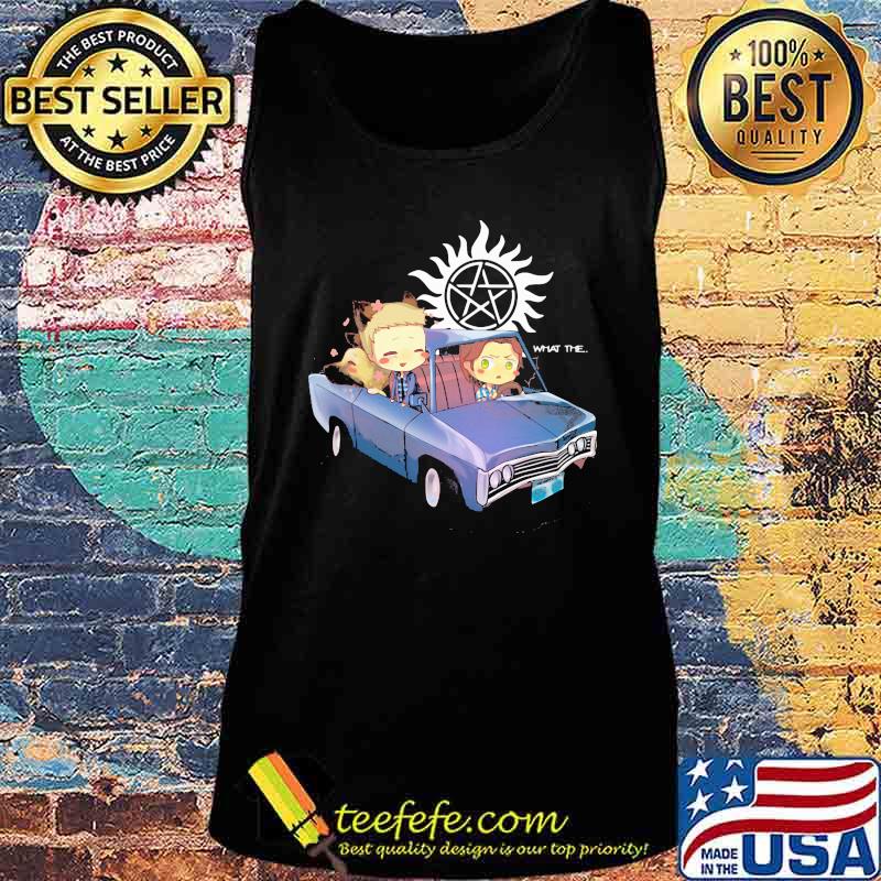 Supernatural dean winchester sam winchester chibi riding car what the s Tank top Supernatural dean winchester sam winchester chibi riding car what the s Tank top