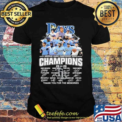 Tampa bay rays american league champions thank for the memories signatures shirt