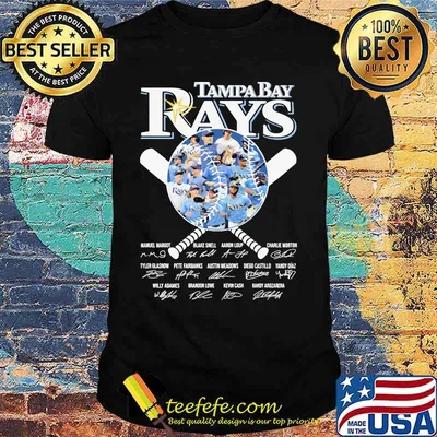 Tampa bay rays baseball signatures shirt