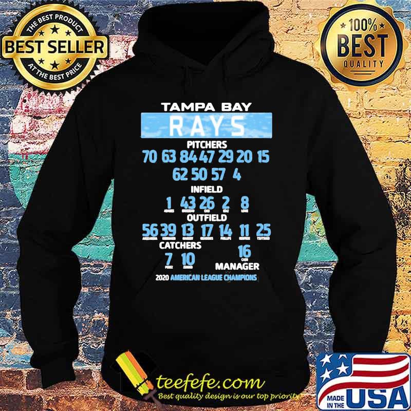 Tampa bay rays pitchers infield outfield catches manager 2020 american league champions s Hoodie Tampa bay rays pitchers infield outfield catches manager 2020 american league champions s Hoodie