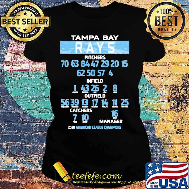 Tampa bay rays pitchers infield outfield catches manager 2020 american league champions s Ladies tee Tampa bay rays pitchers infield outfield catches manager 2020 american league champions s Ladies tee