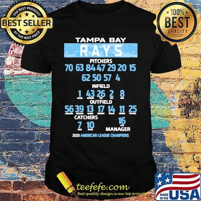 Tampa bay rays pitchers infield outfield catches manager 2020 american league champions shirt