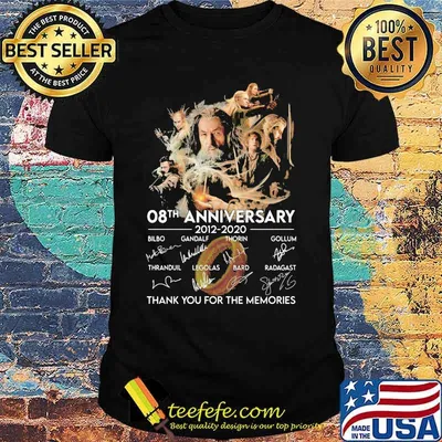 The 100 08th anniversary 2012 2020 thank for the memories signatures shirt
